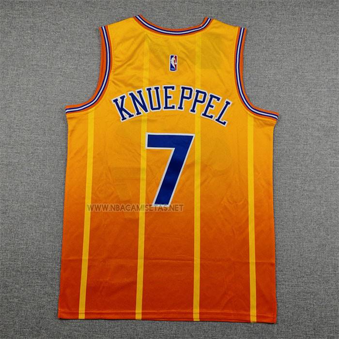 Camiseta Charlotte Hornets Kon Knueppel NO 7 Ciudad 2025-26 Naranja